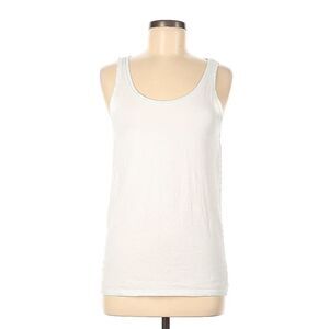 PACT Organic Cotton Stretch Ivory White Basic Classic White Tank Top Size L